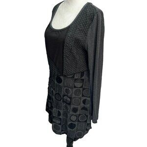 DOLCEZZA Grey🖤Long Sleeve Tunic Top Size S/M
